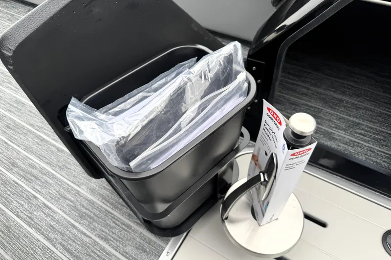 Slide: The Image of Interior of 2026 Premier 230 SOLARIS RS with storage compartment and OXO product. - 39