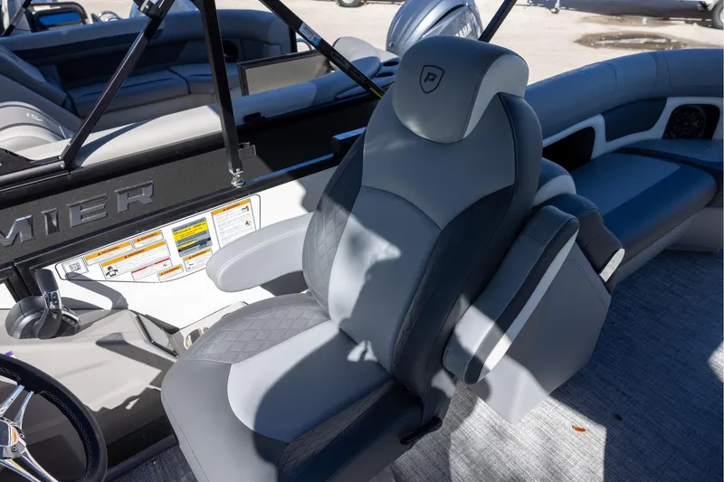 Slide: The Image of Luxurious seating on 2026 Premier 230 Solaris RF boat, featuring ergonomic design and premium materials. - 7