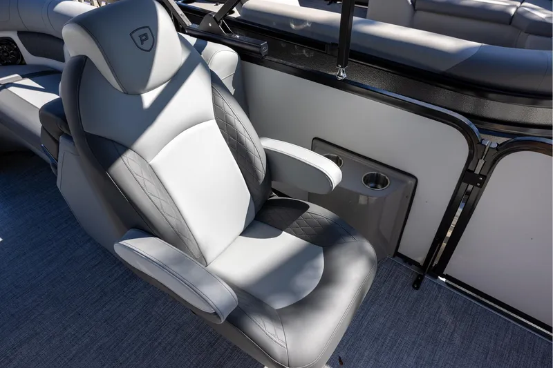Slide: The Image of Luxurious seating on 2026 Premier 230 Solaris RF boat, featuring sleek design and comfort. - 8