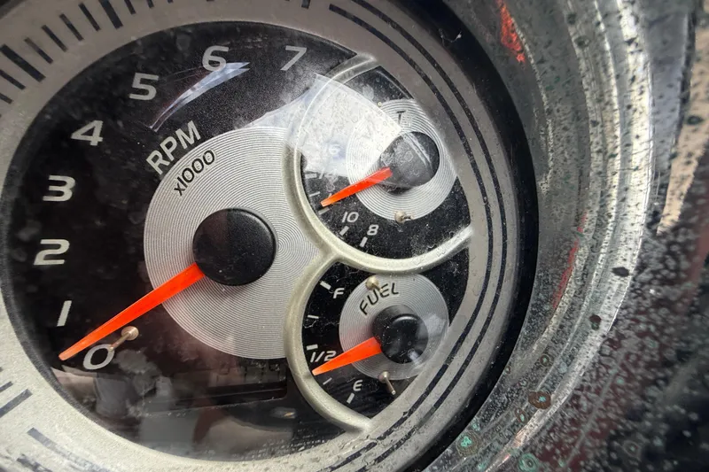 Slide: The Image of Close-up of 2018 Avalon Catalina Elite tachometer and fuel gauge. - 20