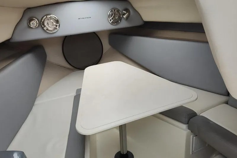 Slide: The Image of Interior cabin of 2015 Seaswirl Striper 220 Walkaround with table and seating. - 26