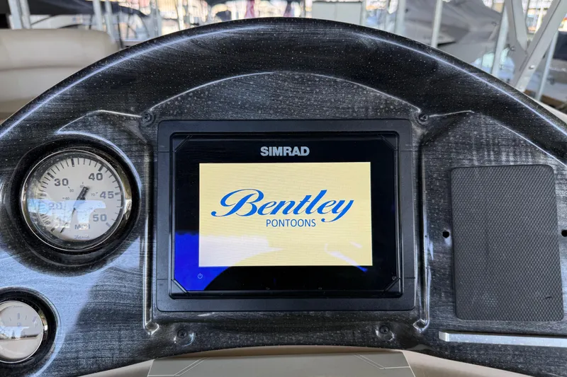 Slide: The Image of Dashboard of a 2017 Bentley Pontoons 223 Cruise with Simrad display and gauges. - 8