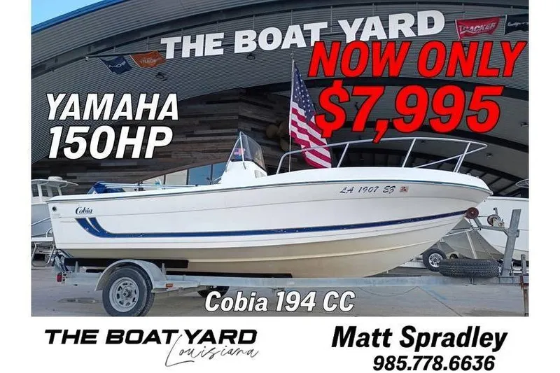 The Image of 1999 Cobia 194 Center Console boat with Yamaha 150HP, priced at $7,995. - 0