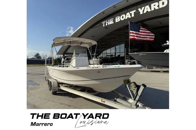 Slide: The Image of 2006 Seaquest 21 boat on trailer at The Boat Yard, Marrero, Louisiana. - 1