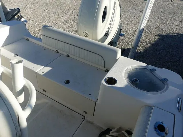 Slide: The Image of 2019 Sea Born LX22 Center Console boat roof with speakers. - 13