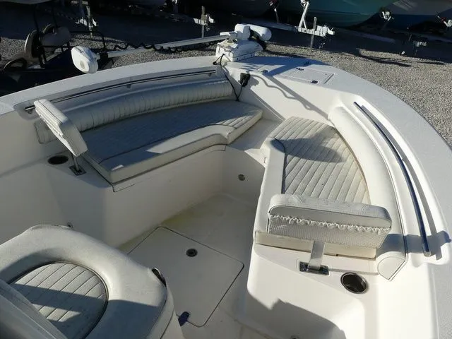 Slide: The Image of 2019 Sea Born LX22 Center Console boat, front deck view. - 15
