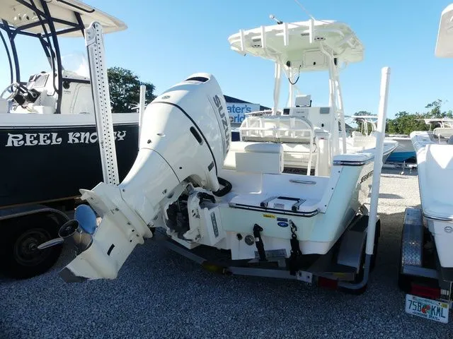 Slide: The Image of 2019 Sea Born LX22 Center Console boat with Suzuki outboard motor. - 5
