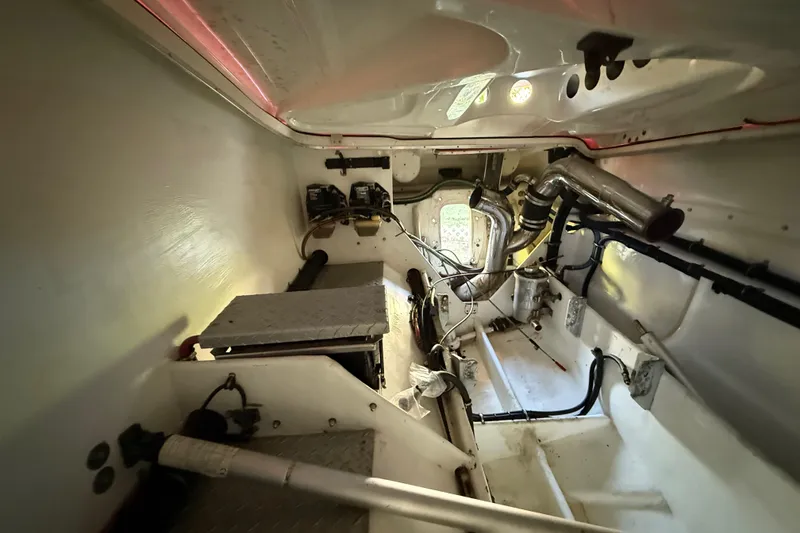 Slide: The Image of Interior view of a 2007 Nor-Tech Supercat 3600 engine compartment. - 22