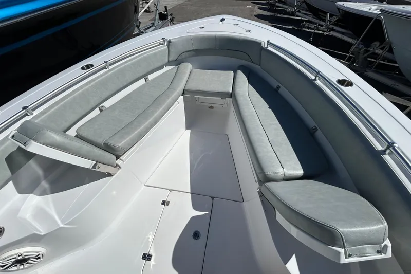Slide: The Image of 2019 Sportsman Open 282 Center Console boat with spacious seating area. - 17