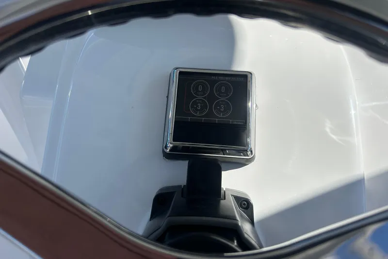 Slide: The Image of 2019 Sportsman Open 282 Center Console dashboard with digital display. - 26