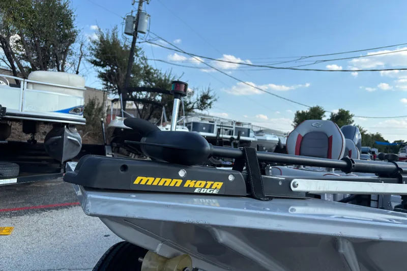 Slide: The Image of 2017 G3 Eagle 170 PFX boat with motor, parked outdoors. - 15
