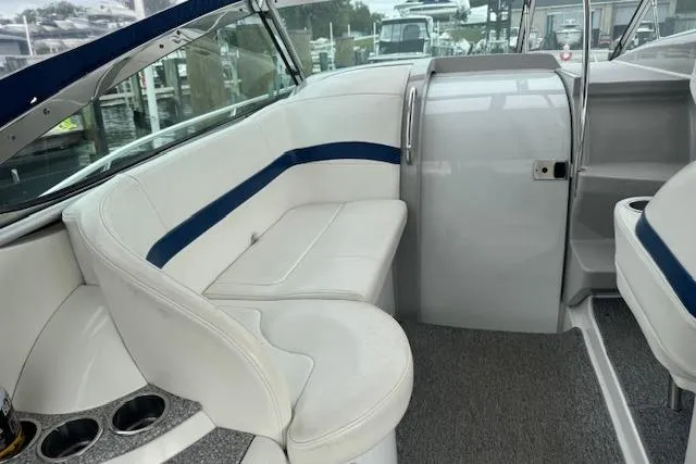 Slide: The Image of 2006 Formula 40 Performance Cruiser interior with white seating and blue accents. - 5