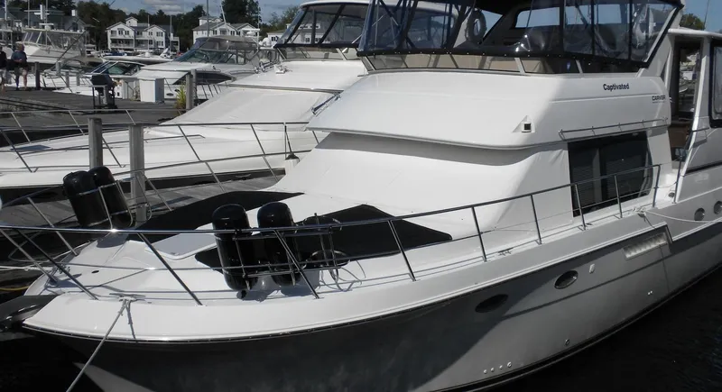 Slide: The Image of Carver 406 Aft Cabin Motor Yacht 1999 - 59