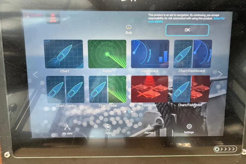 Slide: The Image of Touchscreen navigation display on a 2006 Meridian 490 Pilothouse boat. - 22