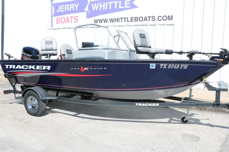 Slide: The Image of 2019 Tracker Pro Guide V-16 WT boat on trailer, displayed at Jerry Whittle Boats. - 5