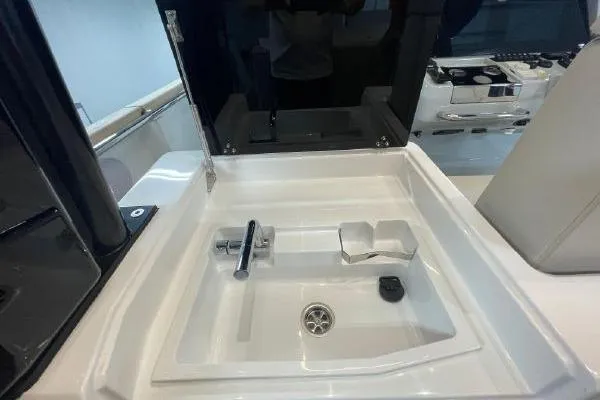 Slide: The Image of 2023 Fjord 38 Xpress yacht sink with modern faucet and sleek design. - 32