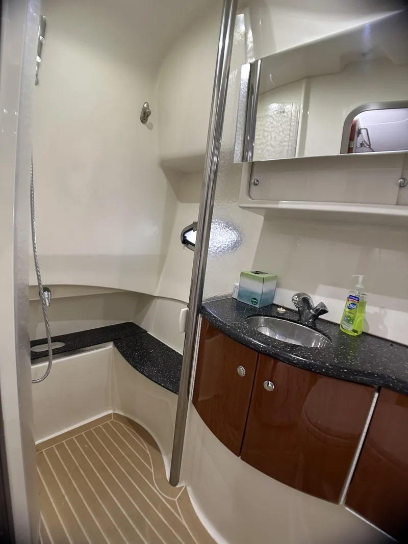 Slide: The Image of 2006 Formula 40 PC yacht bathroom with modern fixtures and sleek design. - 29