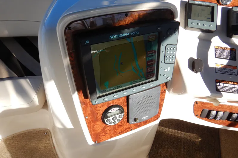 Slide: The Image of Navigation system on 2008 Meridian 411 Sedan boat dashboard. - 36