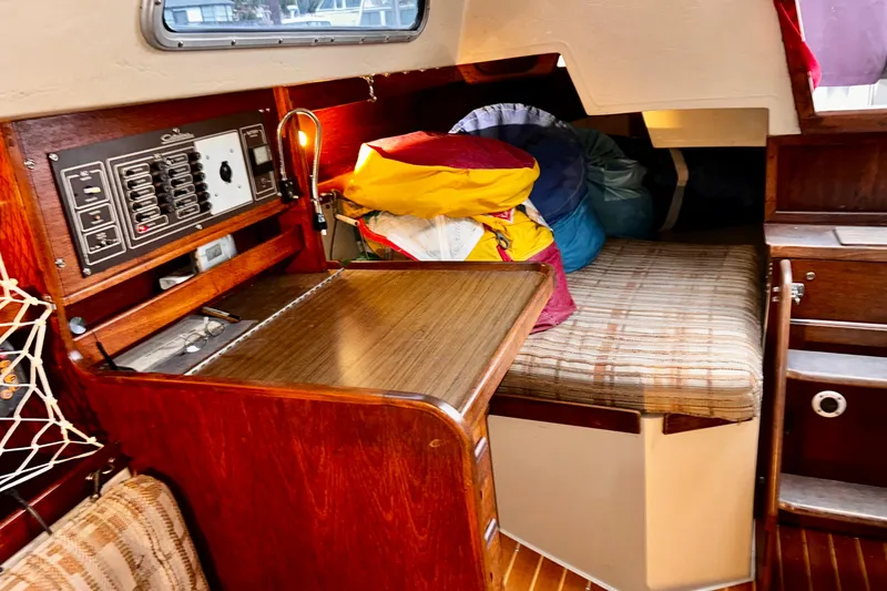 Slide: The Image of Starboard  Aft showing Nav Desk and Quarter Berth. - 15