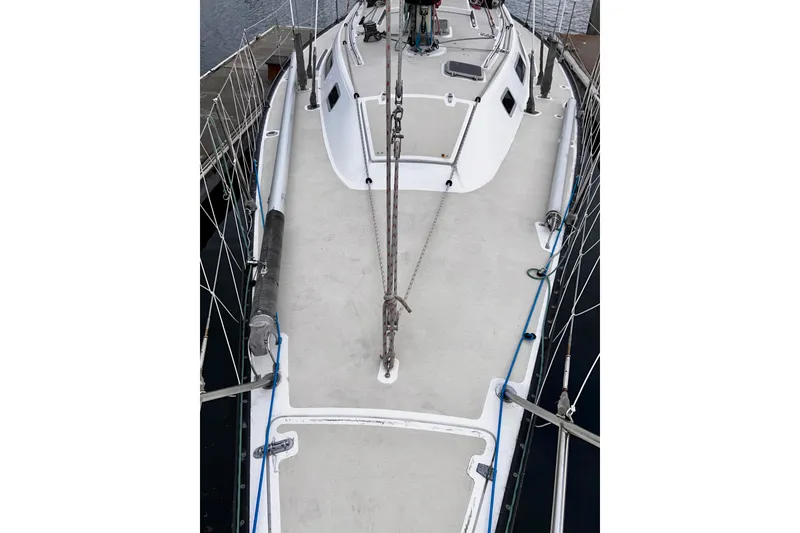 Slide: The Image of Foredeck with Spinnaker Pole & Reaching Strut. - 2