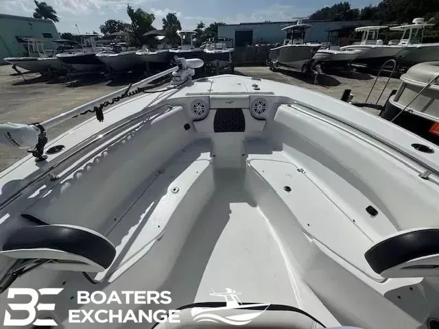 Slide: The Image of 2023 Tidewater 232 CC Adventure boat interior at Boaters Exchange dealership. - 9