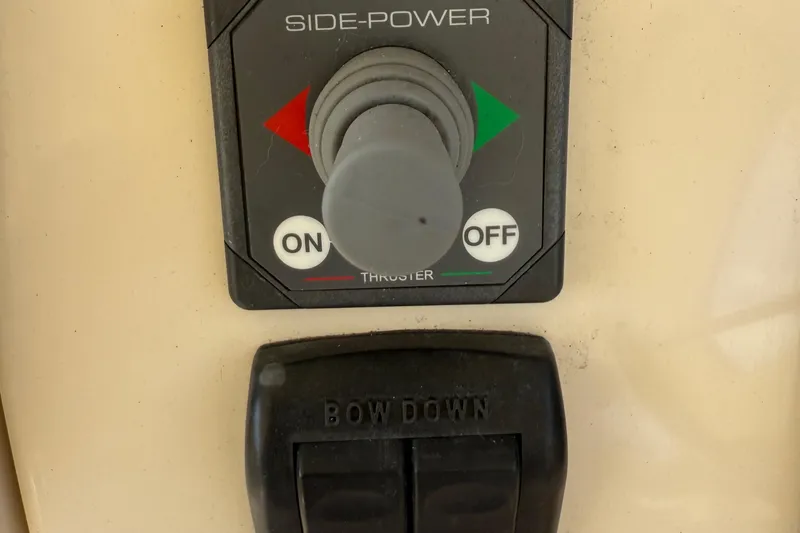 Slide: The Image of Side-Power thruster control panel on 2007 Mainship Pilot 30 Sedan boat. - 8