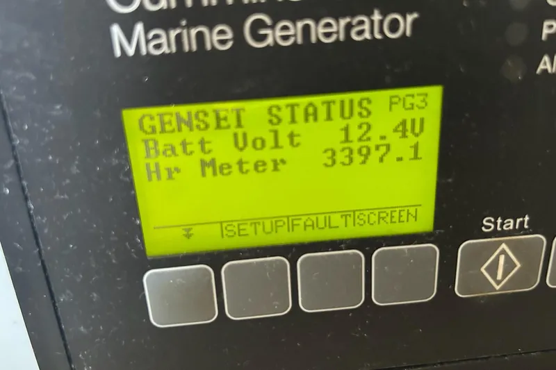 Slide: The Image of Control panel of Cummins marine generator on 2019 Fountaine Pajot Helia 44 Evolution. - 19