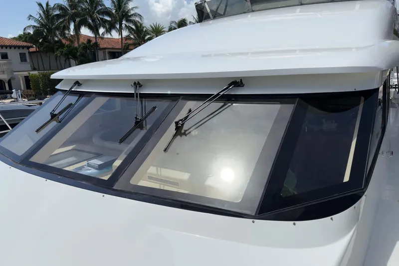 Slide: The Image of Luxurious interior of 2006 Cheoy Lee 84 Bravo yacht with elegant furnishings and panoramic windows. - 34