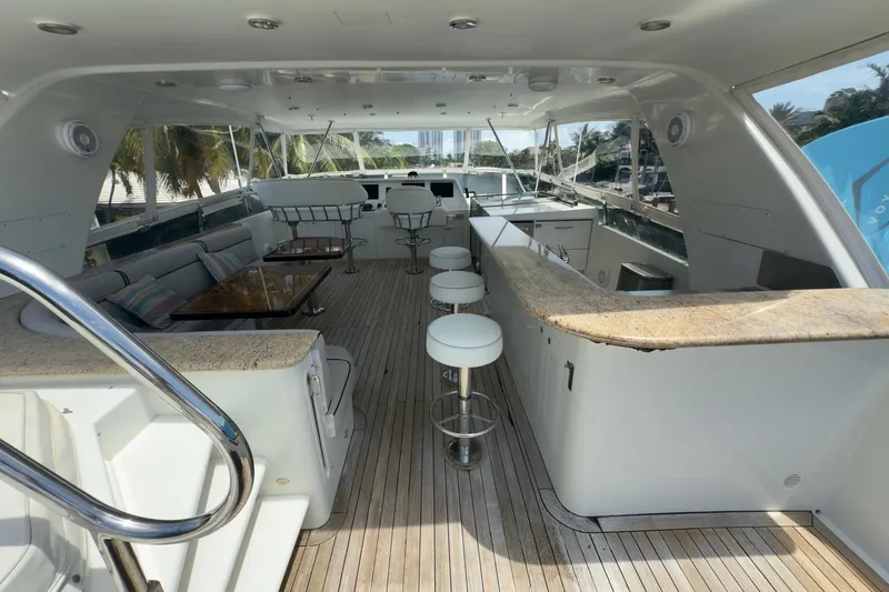 Slide: The Image of Entrance to 2006 Cheoy Lee 84 Bravo yacht, featuring open door and interior view. - 52