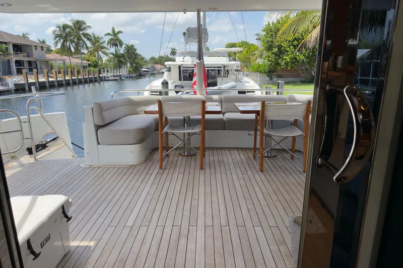 Slide: The Image of Luxurious 2006 Cheoy Lee 84 Bravo yacht cruising on open water. - 7