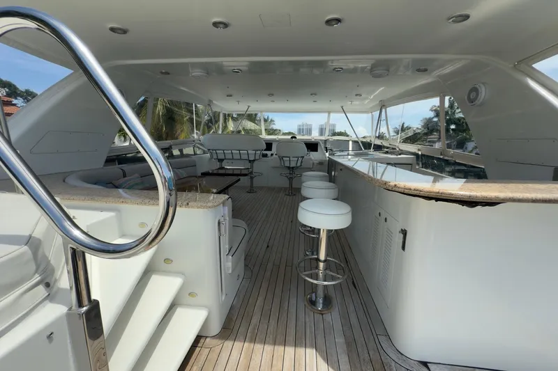 Slide: The Image of Luxurious bathroom in 2006 Cheoy Lee 84 Bravo yacht with modern fixtures and elegant design. - 51