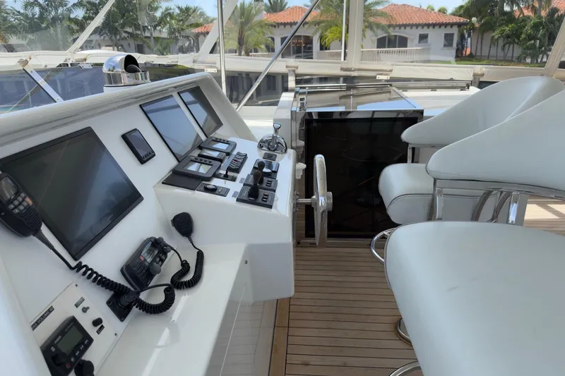 Slide: The Image of Electrical panel and fire extinguisher in 2006 Cheoy Lee 84 Bravo yacht engine room. - 60