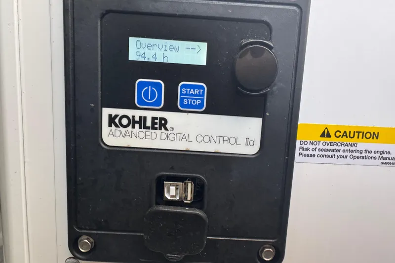Slide: The Image of Kohler advanced digital control panel on 2016 Chris-Craft Launch 36 boat. - 35