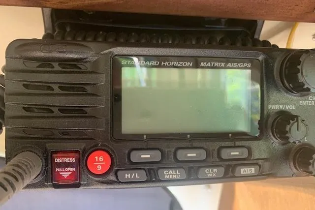 Slide: The Image of Close-up of a Rosborough RF-246 Custom Wheelhouse 2002 boat display showing hours, battery, and RPM. - 11