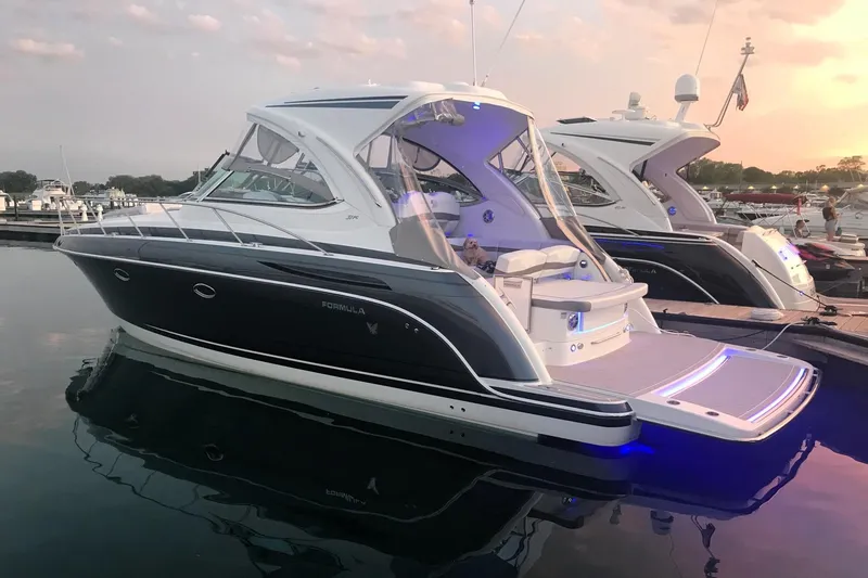 Slide: The Image of Cockpit of 2018 Formula 37 Performance Cruiser with navigation and control systems. - 3