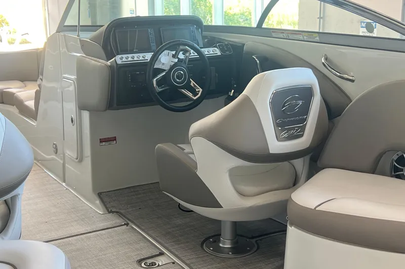 Slide: The Image of Close-up of a Mercury 300 V8 outboard engine on a 2026 Crownline Eclipse E260 XS. - 36