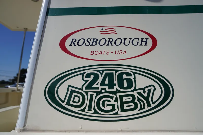 Slide: The Image of Rosborough 246 Digby boat logo, 2016 model, featuring brand and model name. - 4