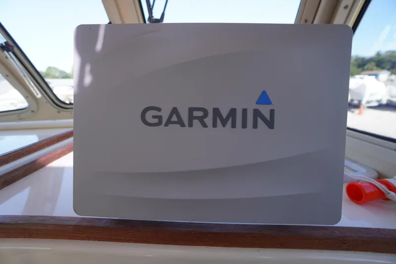 Slide: The Image of Garmin device on 2016 Rosborough 246 Dingby boat dashboard. - 9