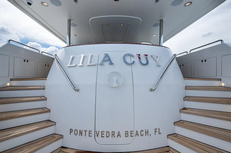 Slide: The Image of Luxury yacht Westport 112, 2006 model, docked at Ponte Vedra Beach, FL. - 98