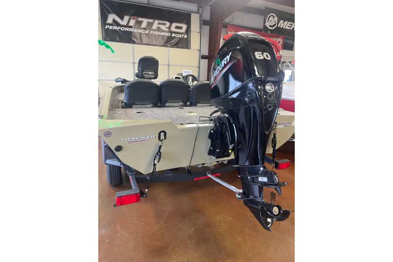 Slide: The Image of 2026 Tracker Pro Team 175 Crappie Edition boat with Mercury 60 outboard motor. - 7