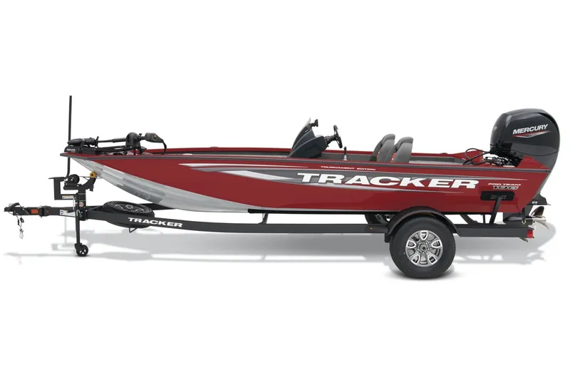 Slide: The Image of 2025 Tracker Pro Team 195 Tournament Edition boat with Mercury Pro XS engine. - 3