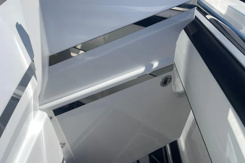 Slide: The Image of 2025 Nor-Tech 450 Sport Center Console interior detail with sleek, modern design elements. - 37