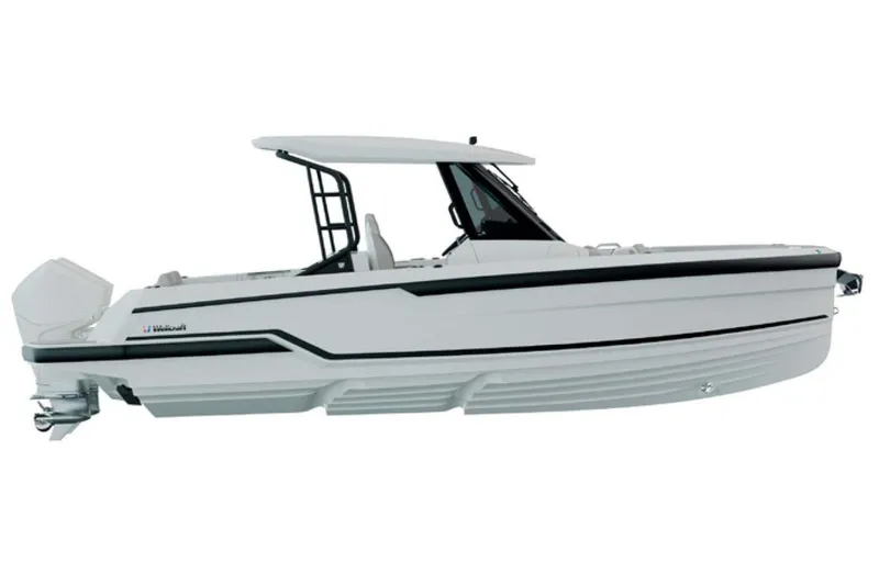 Slide: The Image of Manufacturer Provided Image: 2026 Wellcraft 28 T-Top boat, sleek white design with modern features. - 6