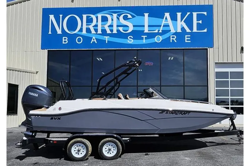 The Image of 2025 Starcraft SVX 210 OB boat at Norris Lake Boat Store, featuring Yamaha engine. - 0