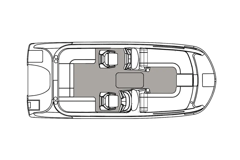 Slide: The Image of Manufacturer Provided Image: Top view layout of 2022 Hurricane Sundeck Sport 218 OB boat. - 24