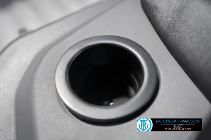 Slide: The Image of Close-up of a cup holder in a 2026 Bennington 22 SF boat. - 54