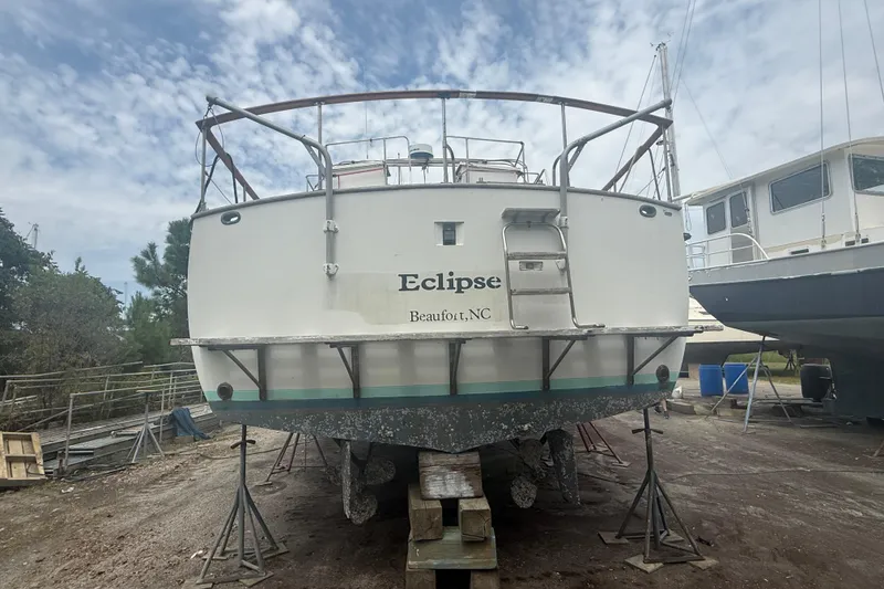 Slide: The Image of 1982 Albin 49 Trawler "Eclipse" on dry dock in Beaufort, NC. - 41
