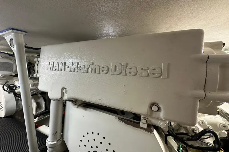 Slide: The Image of Engine room of 1998 Viking 54 Motor Yacht with MAN Marine Diesel engine. - 53