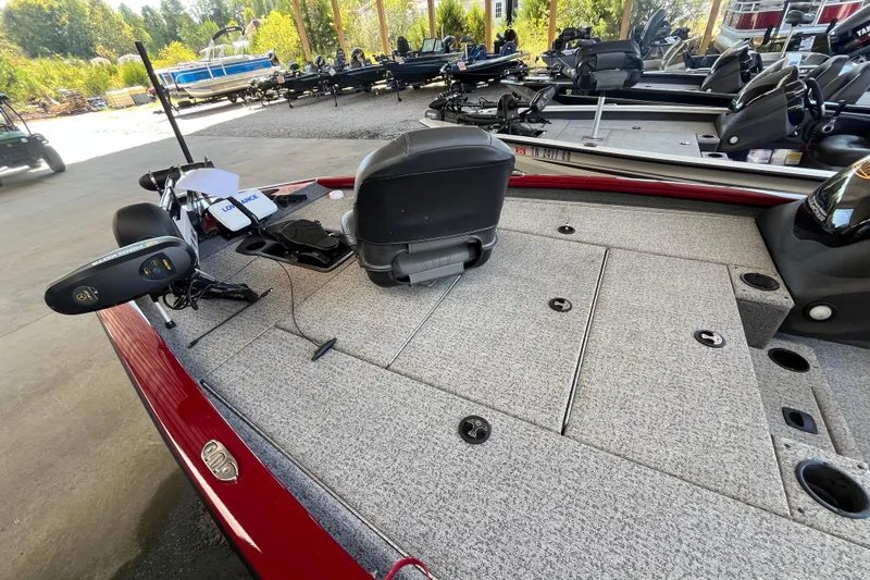 Slide: The Image of 2021 Bass Tracker Pro Team 195 TXW TE boat with spacious deck and seating. - 22