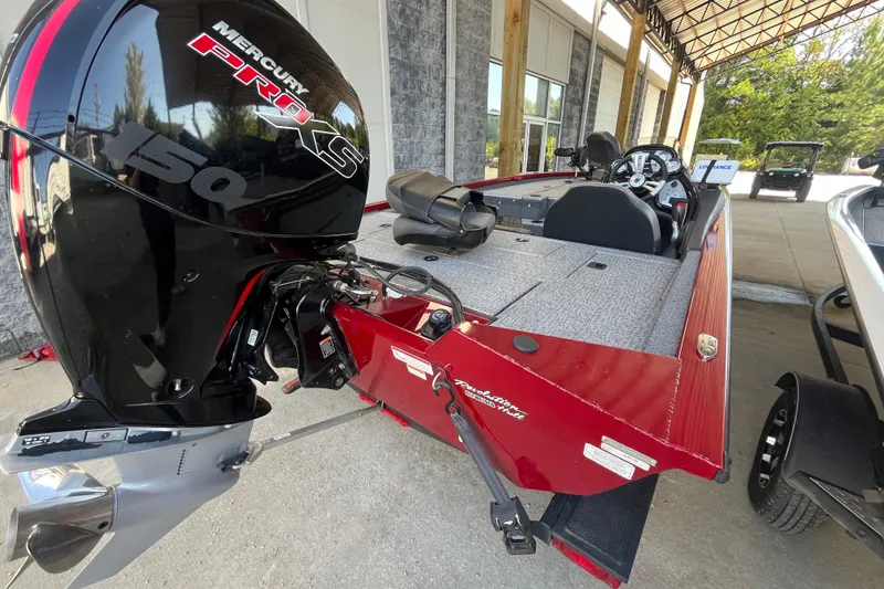Slide: The Image of 2021 Bass Tracker Pro Team 195 TXW TE boat with Mercury 150 Pro XS engine. - 9